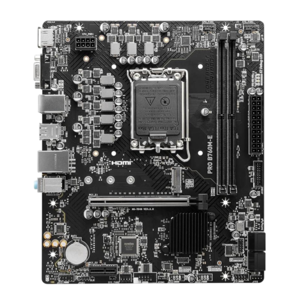 MSI Pro B760M-E DDR5 Intel 12/13/14th Gen microATX Motherboard - Image 2
