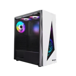BOOST JAGUAR GAMiNG PC CASE WHITE WiTH 3 RGB FAN