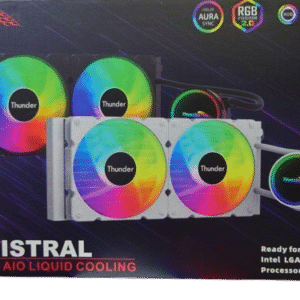 Thunder Mistral Black 240mm ARGB AIO CPU Cooler New