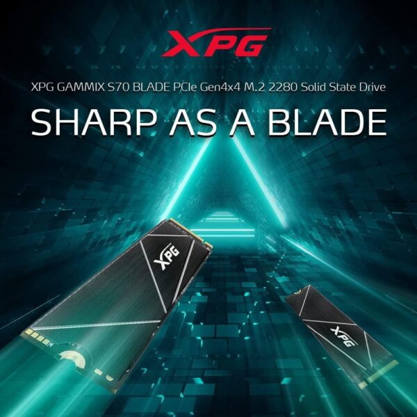 XPG Gammix S70 Blade 1TB - Works with PlayStation 5, PCIe Gen4 M.2 2280 Internal Gaming SSD Up to 7,400 MB/s - Image 2