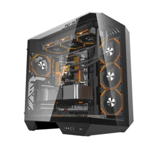 DarkFlash DY470 Mid-Tower ATX Gaming Case – Black (without Fans)