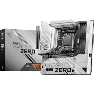 MSI B650M Project Zero Gaming Motherboard (AMD Ryzen 9000/8000/7000 Series Processors, AM5, DDR5,