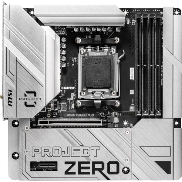 MSI B650M Project Zero Gaming Motherboard (AMD Ryzen 9000/8000/7000 Series Processors, AM5, DDR5, - Image 3