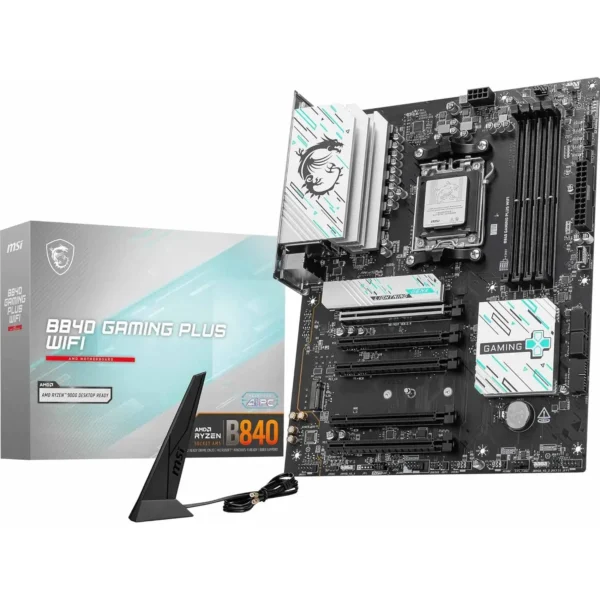 MSI B840 Gaming Plus WiFi Motherboard, ATX - Supports AMD Ryzen 9000/8000 / 7000 Processors, AM5 - DDR5