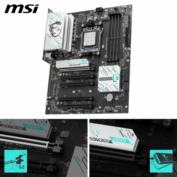 MSI B840 Gaming Plus WiFi Motherboard, ATX - Supports AMD Ryzen 9000/8000 / 7000 Processors, AM5 - DDR5 - Image 7