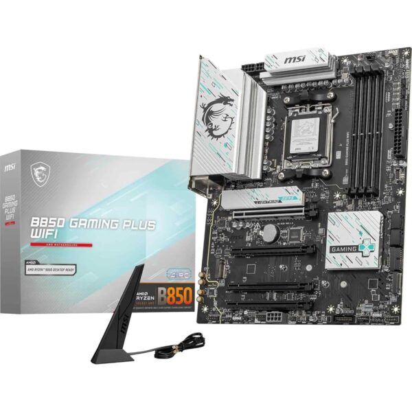 MSI B850 Gaming Plus Wifi Motherboard, ATX - Supports AMD Ryzen 9000/8000/7000 Processors, AM5 - DDR5