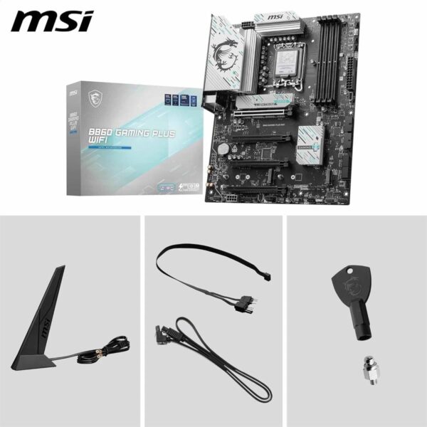 MSI B860 Gaming Plus Wifi Motherboard, ATX - DDR5 Memory Boost 8600 Wi-Fi 7 - Image 2