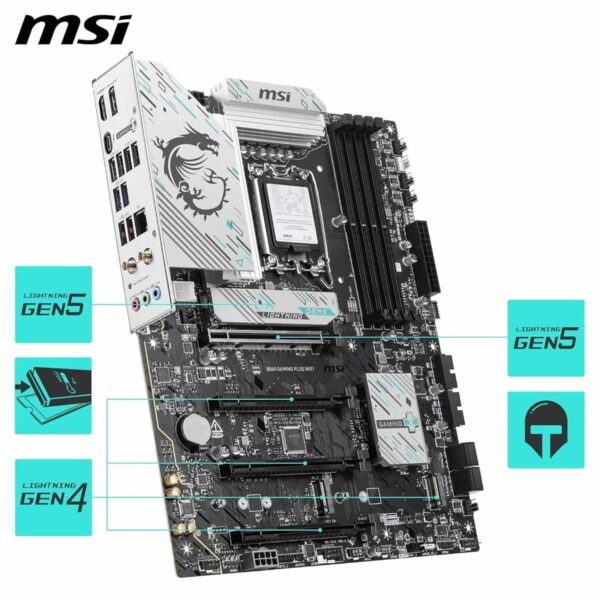 MSI B860 Gaming Plus Wifi Motherboard, ATX - DDR5 Memory Boost 8600 Wi-Fi 7 - Image 4