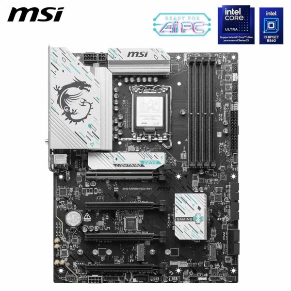 MSI B860 Gaming Plus Wifi Motherboard, ATX - DDR5 Memory Boost 8600 Wi-Fi 7 - Image 5