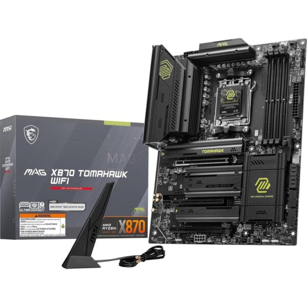 MSI MAG X870 Tomahawk WiFi Gaming Motherboard AMD Ryzen 9000/8000/7000 Series Processors, AM5, DDR5