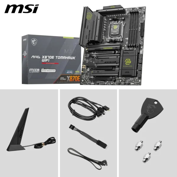 MSI MAG X870E Tomahawk WiFi Motherboard, ATX - Supports AMD Ryzen 9000/8000 / 7000 Processors, AM5-80A SPS VRM, DDR5 - Image 3