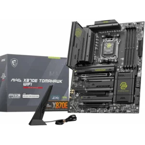 MSI MAG X870E Tomahawk WiFi Motherboard, ATX - Supports AMD Ryzen 9000/8000 / 7000 Processors, AM5-80A SPS VRM, DDR5