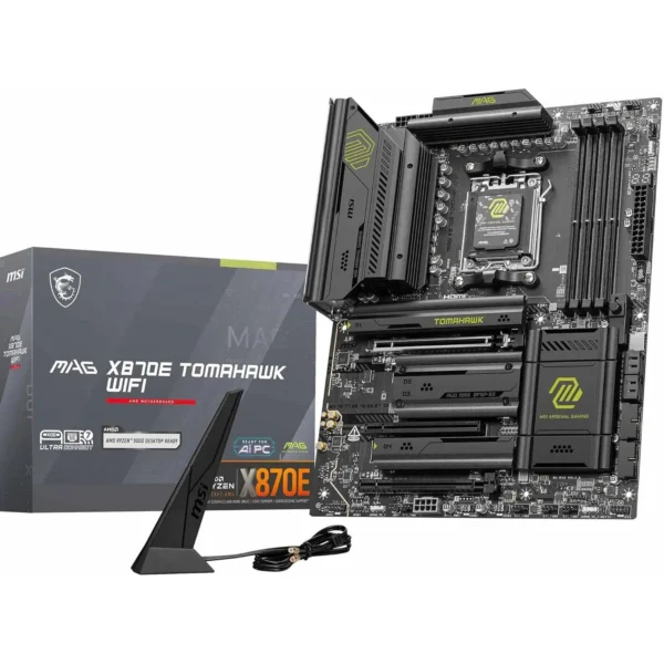 MSI MAG X870E Tomahawk WiFi Motherboard, ATX - Supports AMD Ryzen 9000/8000 / 7000 Processors, AM5-80A SPS VRM, DDR5
