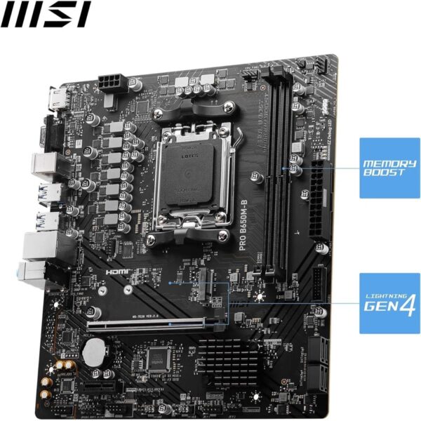 MSI Pro B650M-B DDR5 AMD AM5 microATX Motherboard - Image 4