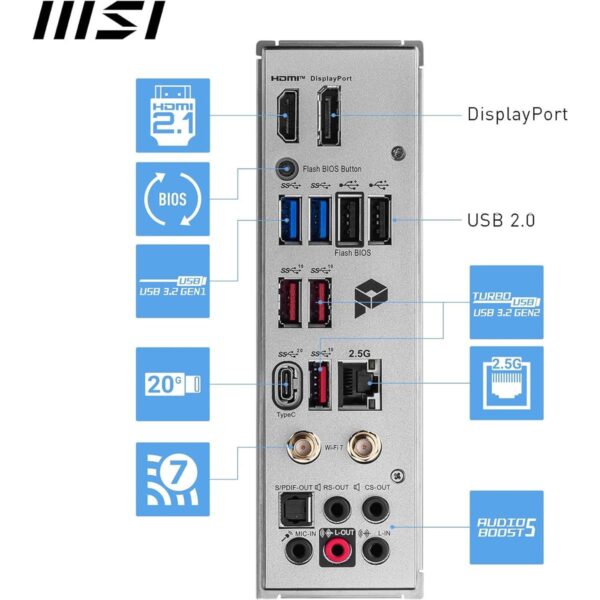 MSI Pro Z790-A Max Wifi DDR5 Intel 12/13/14th Gen ATX Motherboard - Image 5