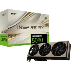 MSI Gaming RTX 5080 16G Inspire 3X OC Graphics Card 16GB GDDR7, 256-bit