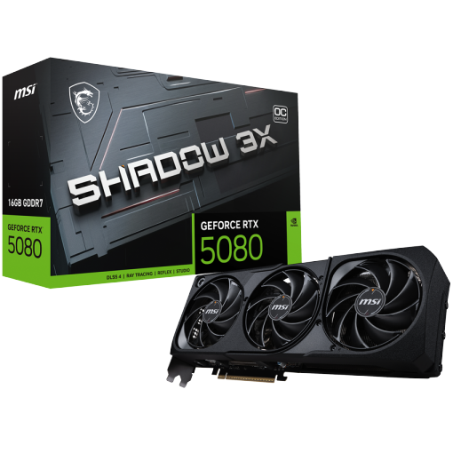 MSI GeForce RTX 5080 16GB Shadow 3X OC Graphics Card