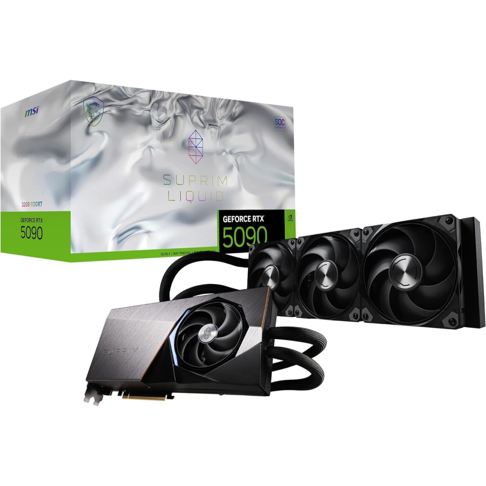 MSI Gaming GeForce RTX 5090 32G SUPRIM LIQUID SOC Graphics Card