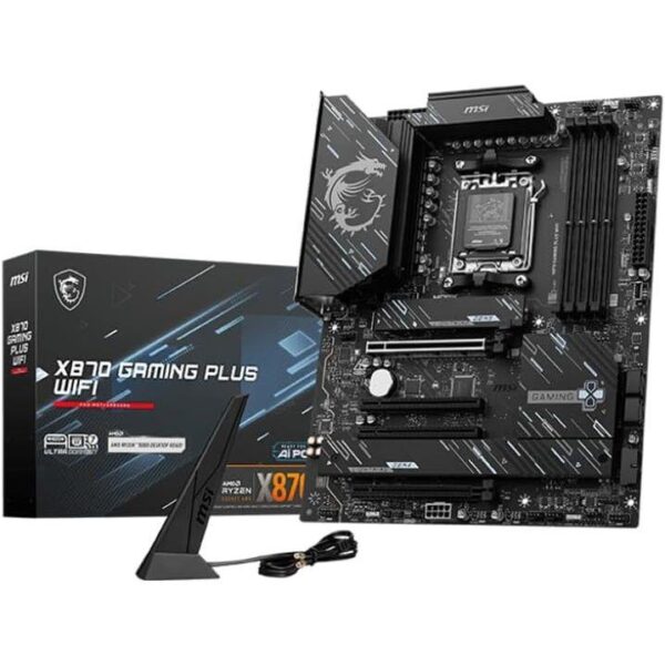 MSI X870 Gaming Plus WiFi Gaming Motherboard Supports AMD Ryzen 9000/8000/7000 Series Processors, AM5, DDR5