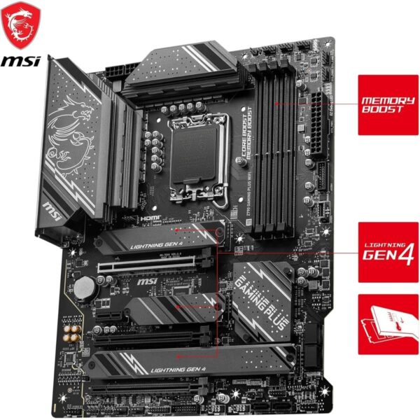 MSI Z790 Gaming Plus Wifi DDR5 Intel 12/13/14th Gen ATX Motherboard - Image 4