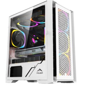 FROZER Chamber White PC Case with 3x ARGB Fans